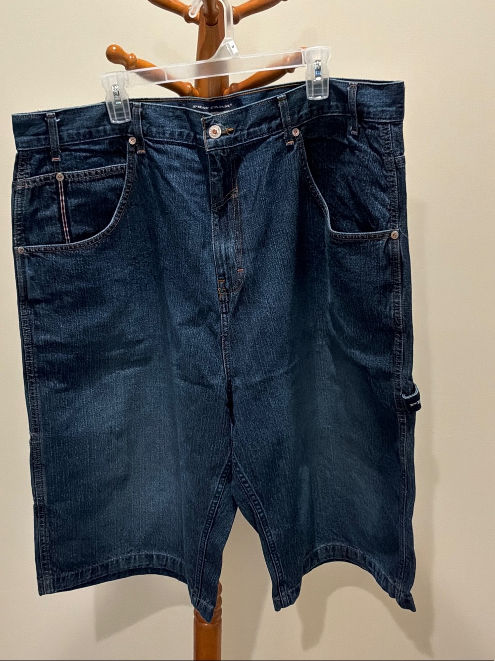 Phat Farm Dark Blue Denim Carpenter Shorts size 42